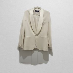 White wool and silk single breasted Ralph Lauren blazer.